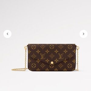 Louis Vuitton Elegant Brown and Gold Crossbody Bag